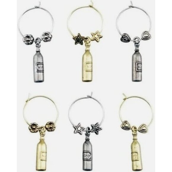 That Wine is Mine Wine Cellar 6-Piece Markers Charms Tags Glasses Wine Charm - Picture 2 of 7